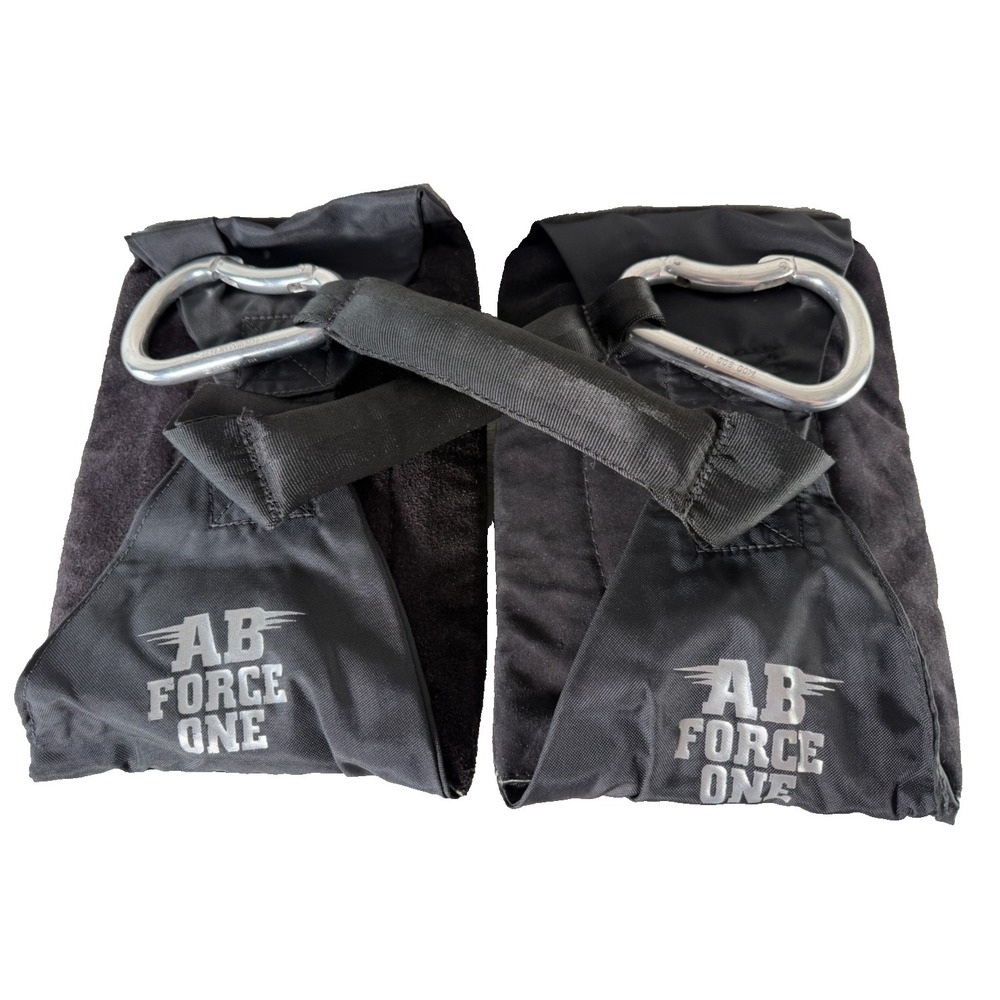 Hanging Ab Straps for Pull Up Bar Abdominal Training Slings & 2 Steel Carabiners - Picture 3 of 9